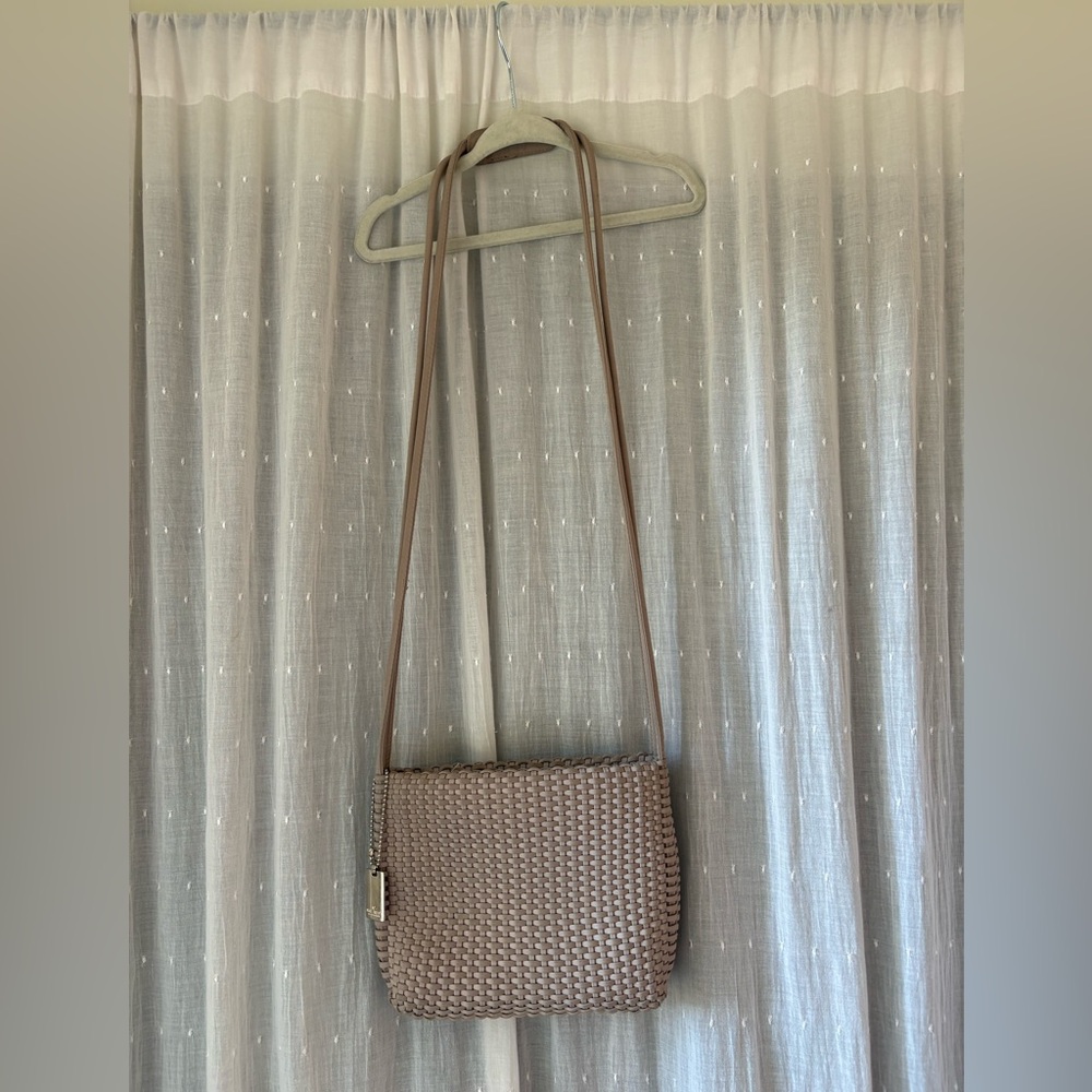 Nine West Taupe Woven Crossbody Bag